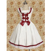 White and Red Sleeveless Bow Sweet Lolita Dress