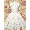 White Sleeveless Bow Ruffle Sweet Lolita Dress