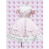 Pink Puff Sleeves Bow Sweet Lolita Dress