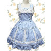 Blue Sleeveless Lace Sweet Lolita Dress