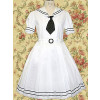 White Short Sleeves Tie School Lolita Dress