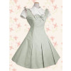 Lightgreen Short Sleeves Classic Bow School Lolita Dress