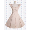 Light Pink Classic Sleeveless Square Neck Bow School Lolita Dress