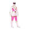 Pink And White Lycra Spandex Superhero Zentai Suit