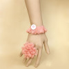 Pink Floral Girls Handmade Lolita Bracelet And Ring Set