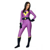 Purple And Black Lycra Spandex Superhero Zentai Suit