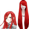 Red 80cm Fairy Tail Erza Scarlet Nylon Cosplay Wig