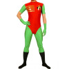 Red And Green Lycra Spandex Superhero Zentai Suit
