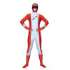Red And White Lycra Spandex Superhero Zentai Suit