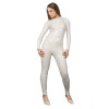 Sexy White Unisex PVC Zentai Suit
