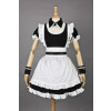 Black & White Short Sleeves Cotton Cosplay Maid Costume