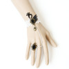 Sweet Lace Black Swan Lolita Bracelet And Ring Set