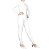 White Long Sleeves Unisex PVC Zentai Suit