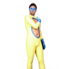 Yellow And Blue Lycra Spandex Leotard Zentai Suit