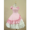 Light Pink Cotton Short Sleeves Ruffle Classic Lolita Dress